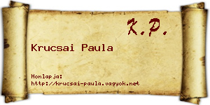 Krucsai Paula névjegykártya